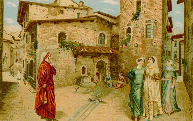 Dante and Beatrice by French School