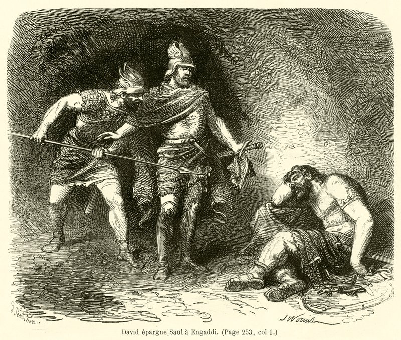 David Spares Saul at Engaddi by French School