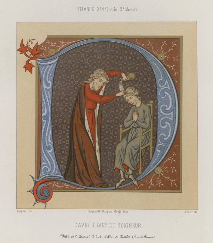 David, the Anointed of the Lord by French School