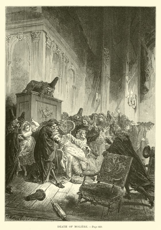 Death of Moliere by French School