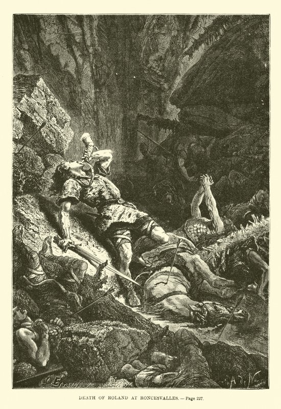 Death of Roland at Roncesvalles by French School