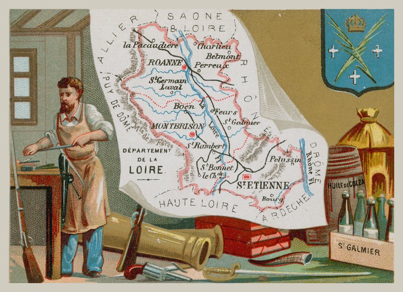 Department of Loire in central France by French School