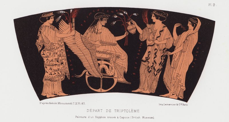 Departure of Triptolemus by French School
