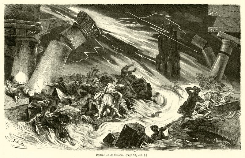 Destruction of Sodom by French School