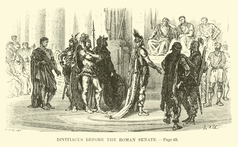 Divitiacus Before the Roman Senate by French School