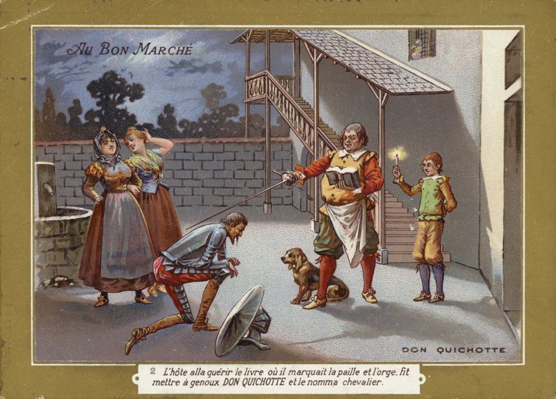 Don Quixote Being Knighted by French School