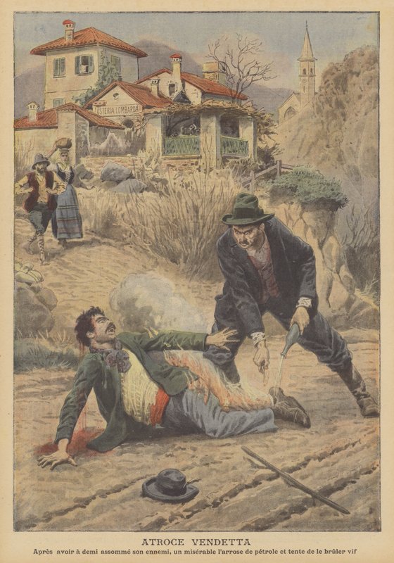 Dreadful vendetta in Oggebbio, Italy by French School