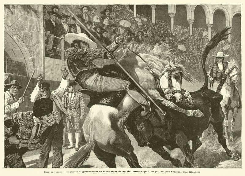 Duel of Women (engraving) by French School
