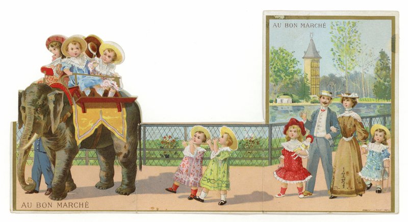 Elephant Rides in the Park by French School