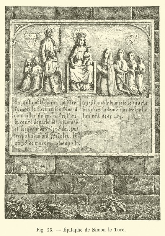 Epitaph of Simon the Turk by French School