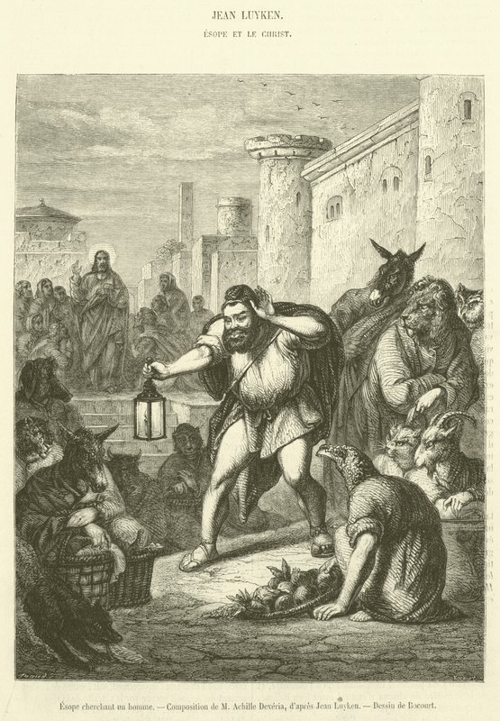 Aesop Searching for a Man by French School