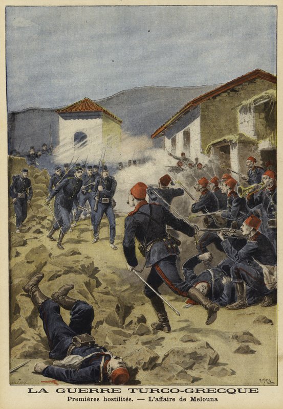 First hostilities of the Greco-Turkish War, 1897 by French School