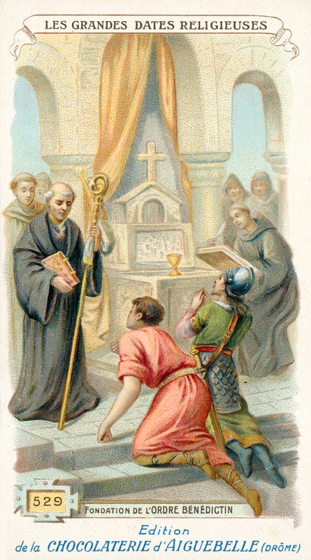 Foundation of the Benedictine Order, 529 by French School
