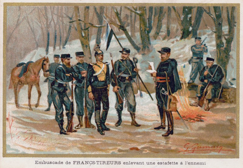 Franc-Tireurs Capture an Enemy Courier by French School