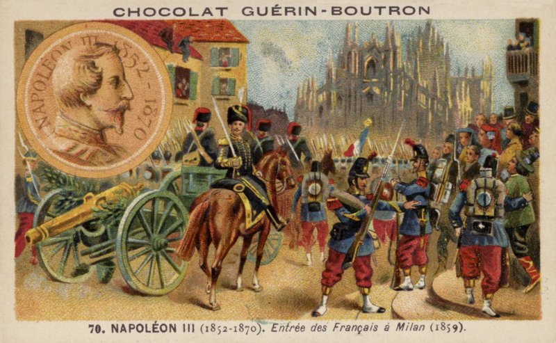 French troops entering Milan by French School