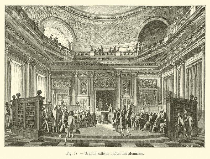 Great hall of the Mint Hotel by French School