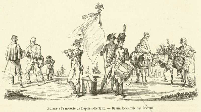 Etching by Duplessi-Bertaux by French School