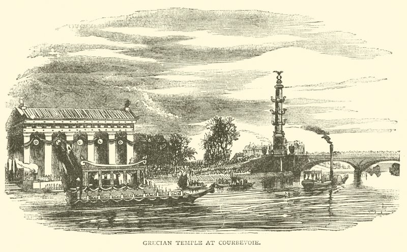 Grecian Temple at Courbevoie by French School