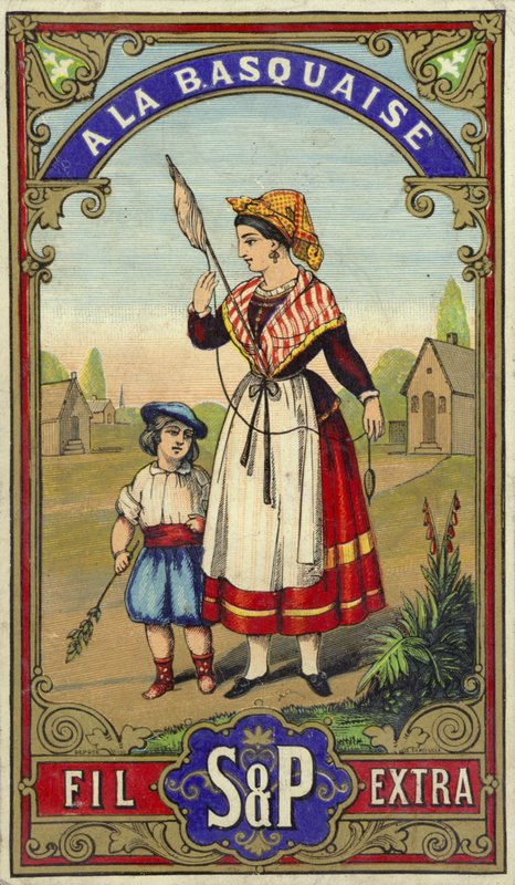 Gypsy Woman with boy by French School