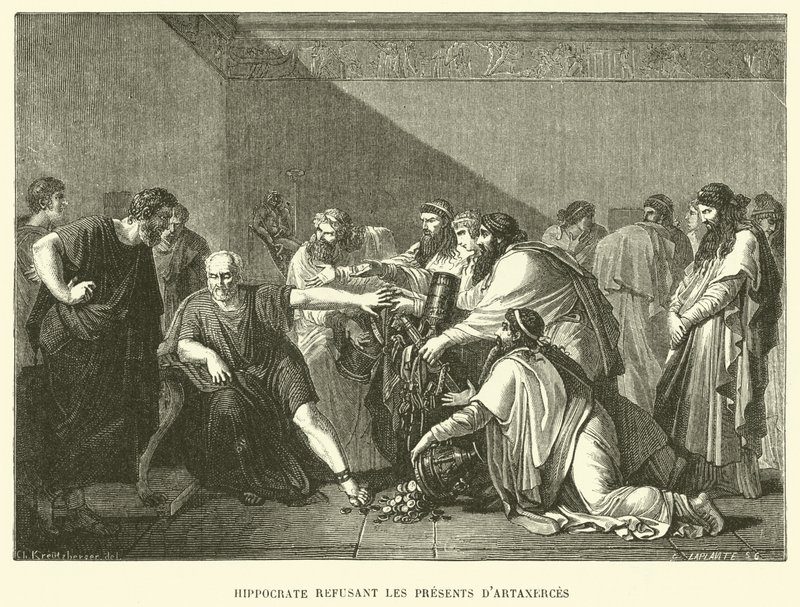 Hippocrates refusing the gifts of Artaxerxes by French School