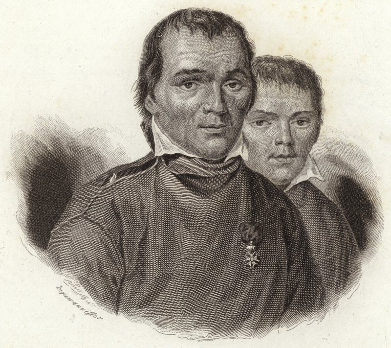 Hubert Goffin and his son Mathieu by French School