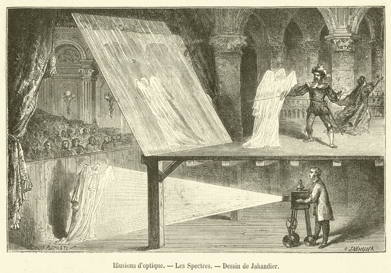 Optical Illusions, The Spectres (engraving) by French School