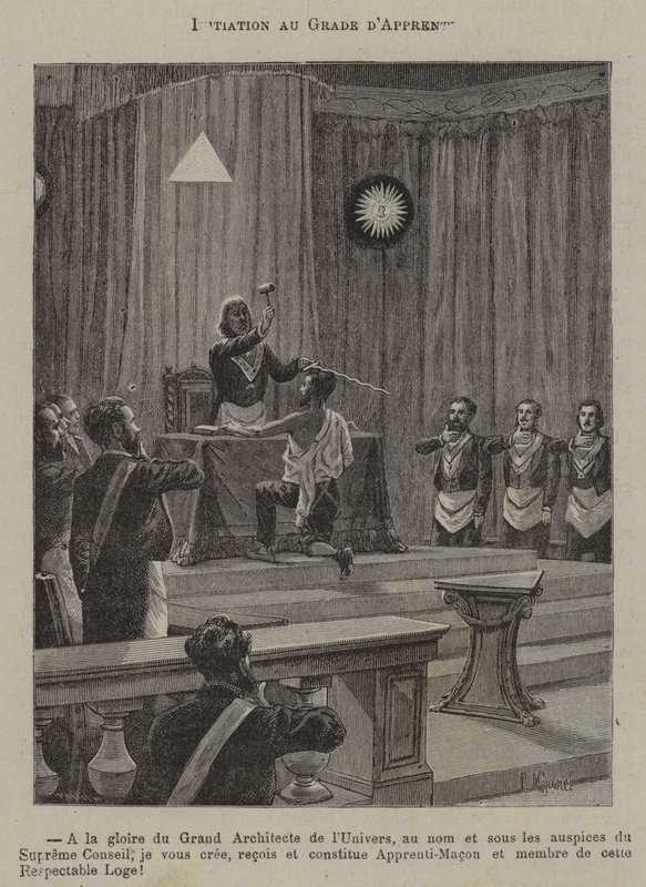 Initiation to the degree of apprentice by French School
