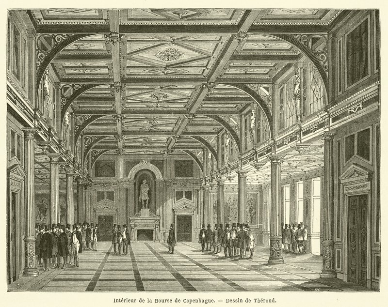 Interior of the Copenhagen Stock Exchange by French School