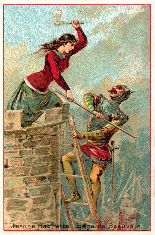Jeanne Hachette at the Siege of Beauvais by French School