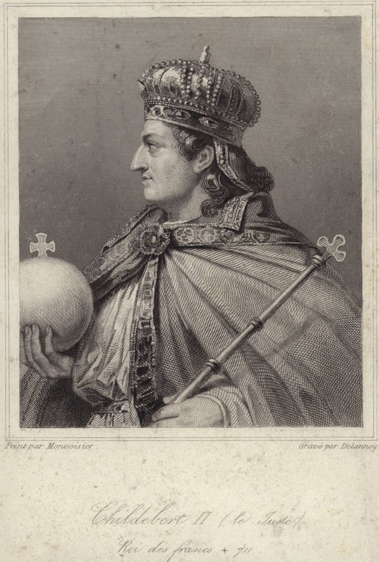 King Childebert II of Austrasia by French School