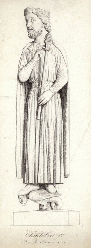 King Childebert I of France by French School
