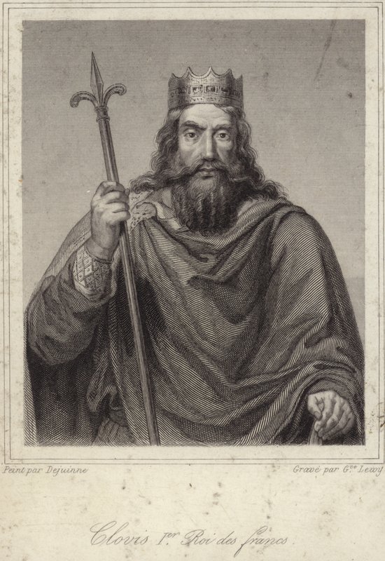 King Clovis I of the Franks by French School
