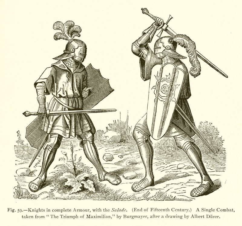 Knights in Complete Armour, with the Salade by French School