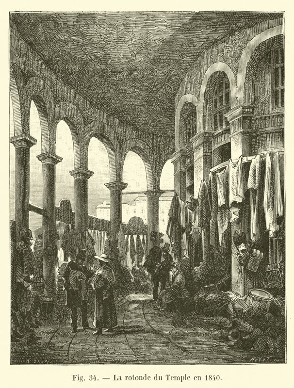 The Rotunda of the Temple in 1840 by French School