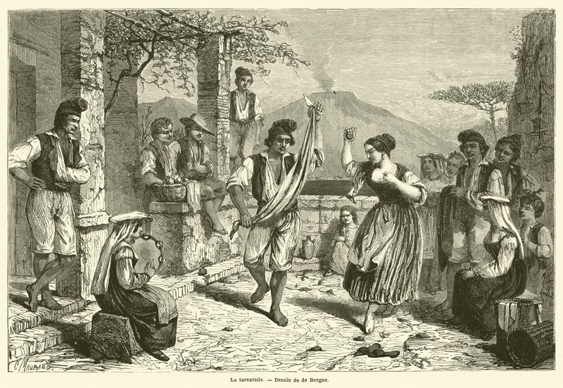 The Tarantella (engraving) by French School