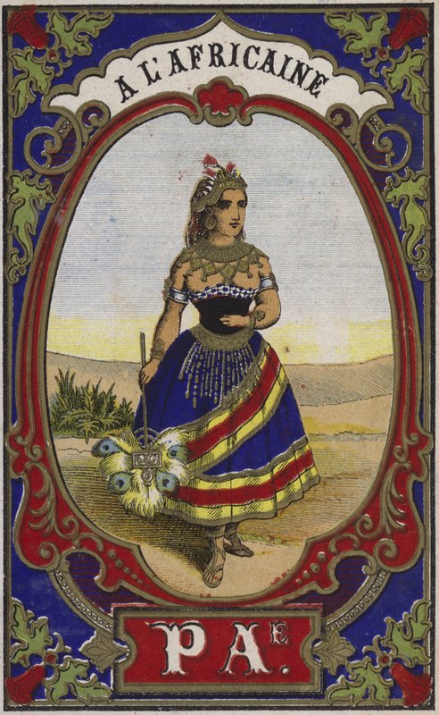 Label for African thread by French School
