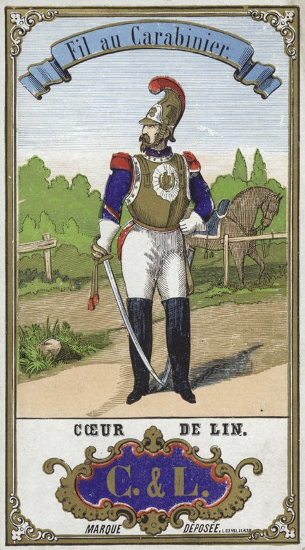 Label for Carabiniers thread by French School