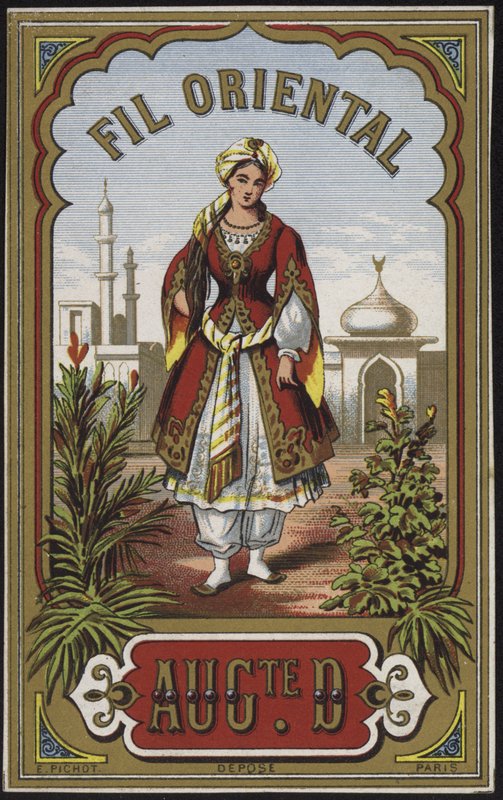 Label for Oriental thread by French School