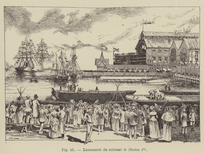 Launching of the Armored Ship Nicholas I by French School
