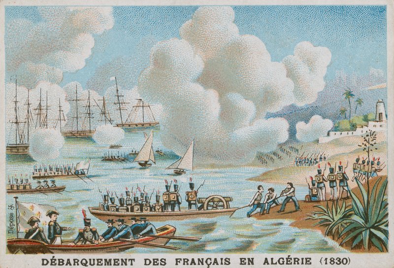 Landing of the French in Algeria, 1830 by French School