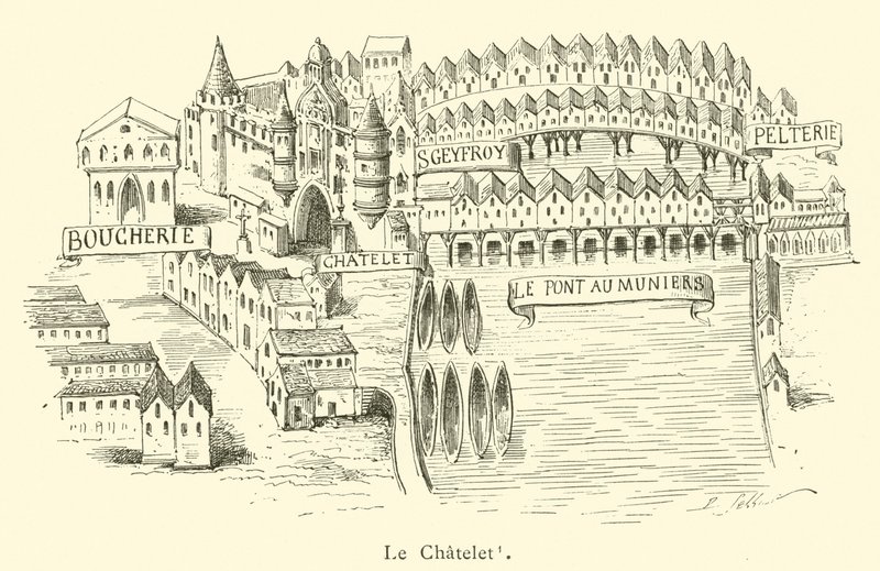 The Chatelet (engraving) by French School