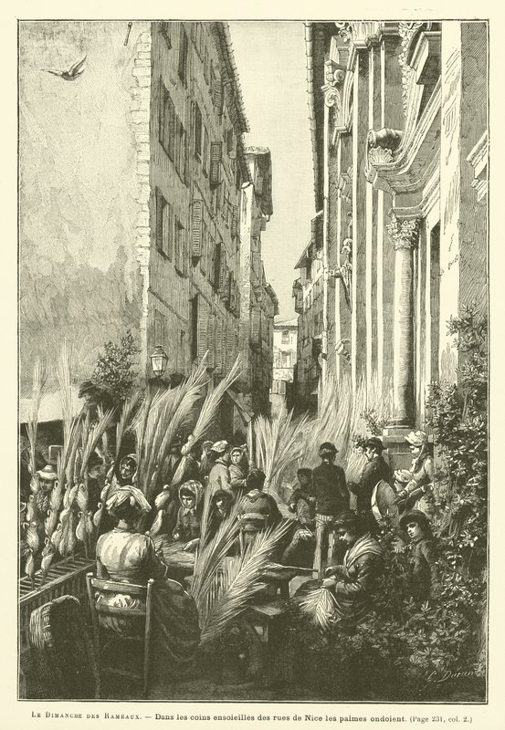 Palm Sunday (engraving) by French School