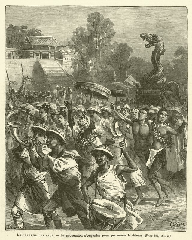 The Kingdom of Waters (engraving) by French School