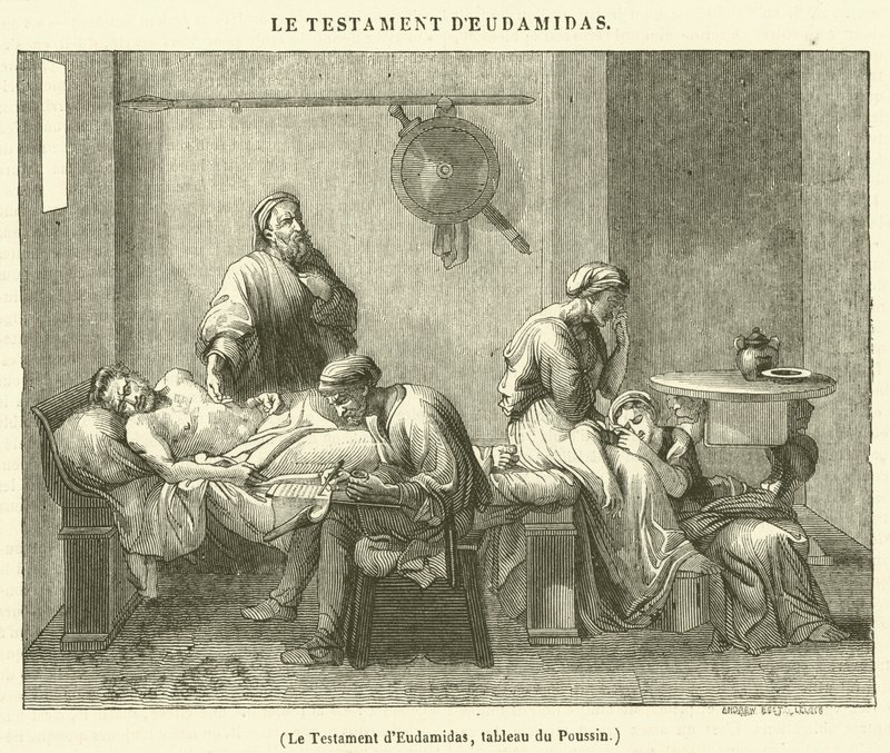 The Testament of Eudamidas by French School