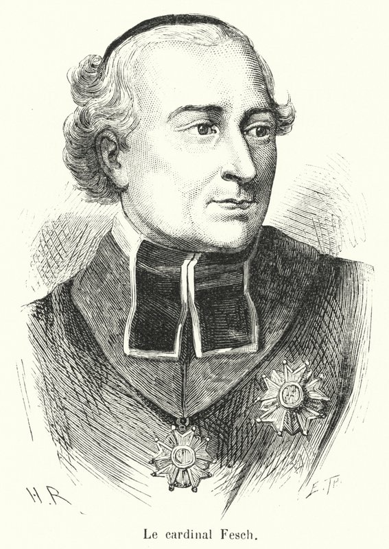 Cardinal Fesch (engraving) by French School