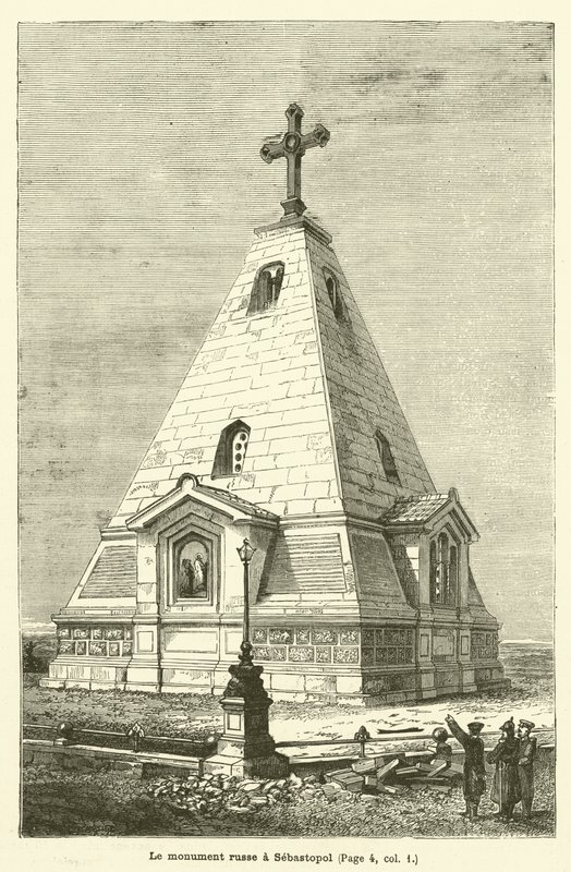 The Russian Monument in Sevastopol (engraving) by French School
