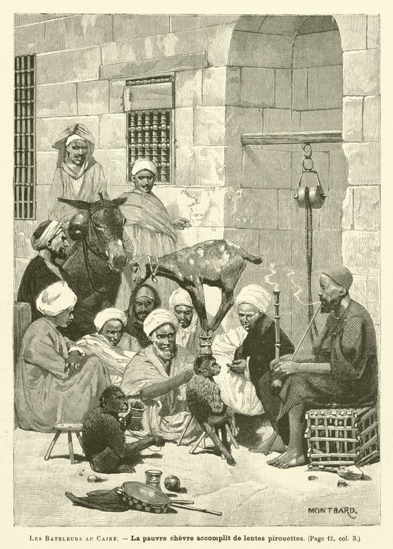 The Acrobats in Cairo (engraving) by French School