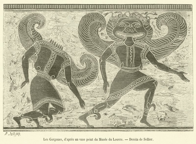 The Gorgons (engraving) by French School