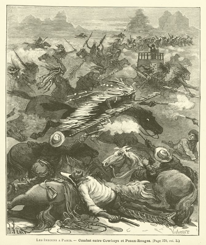 The Indians in Paris (engraving) by French School