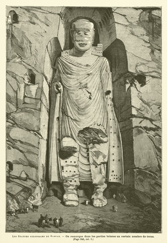 The Colossal Statues of Bamian (engraving) by French School